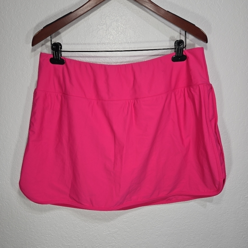 Soothfeel XXXL Tummy Control Pink Swim Skort Skirt